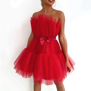 Mesh party mini dress